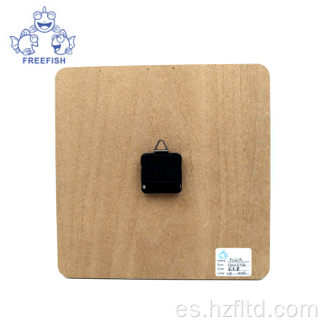 Placa de alambre de reloj de pared de madera